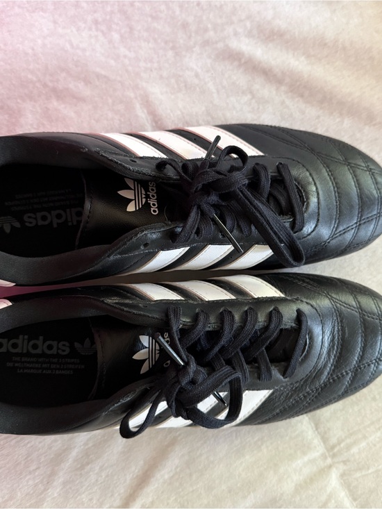 adidas Shoes - adidas Black and White Leather Low-Top Sneakers